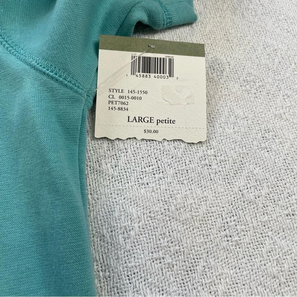 Mountain Lake Teal Women's Top and‎ Bottom Set ~ Size Large Petite~  Casual Set